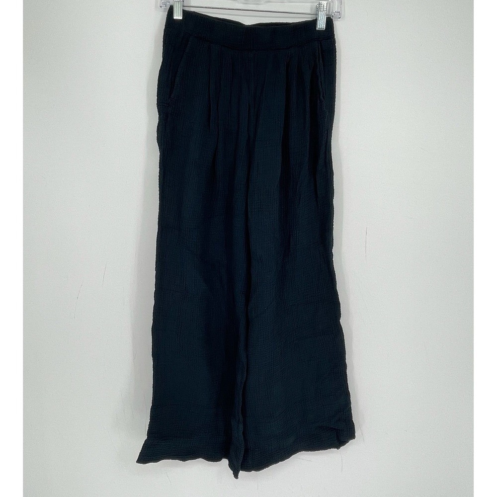 Stateside Women's Navy Blue Gauze Wide Leg Pants Size Small